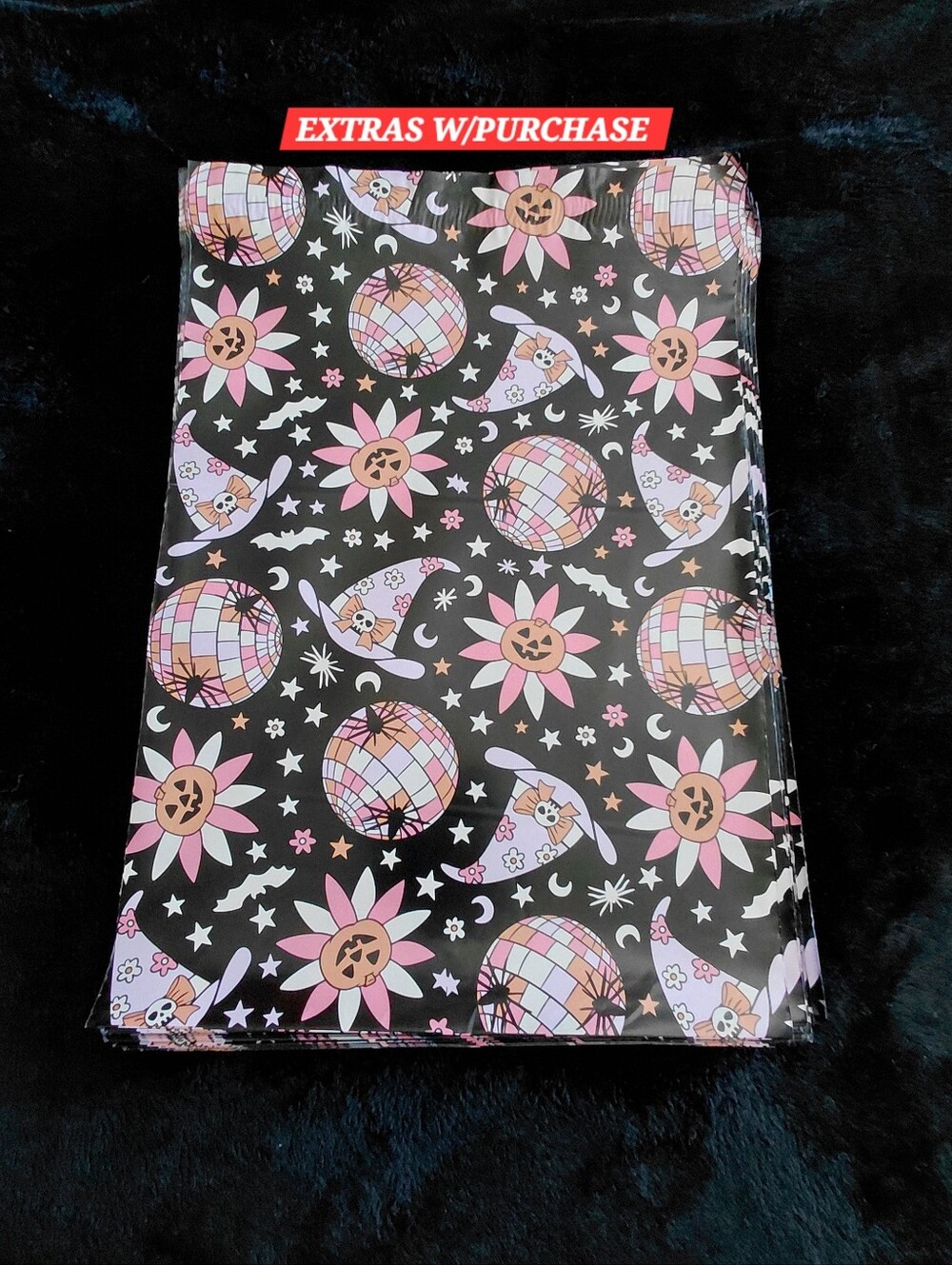 20ct. 10x13 Halloween Polymailers Random Thank You Card and Stickers